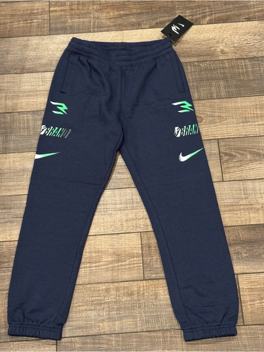 NWT Nike 3Brand sweatpants With Pocket Kids Size Medium 10/12 NEW Navy Blue